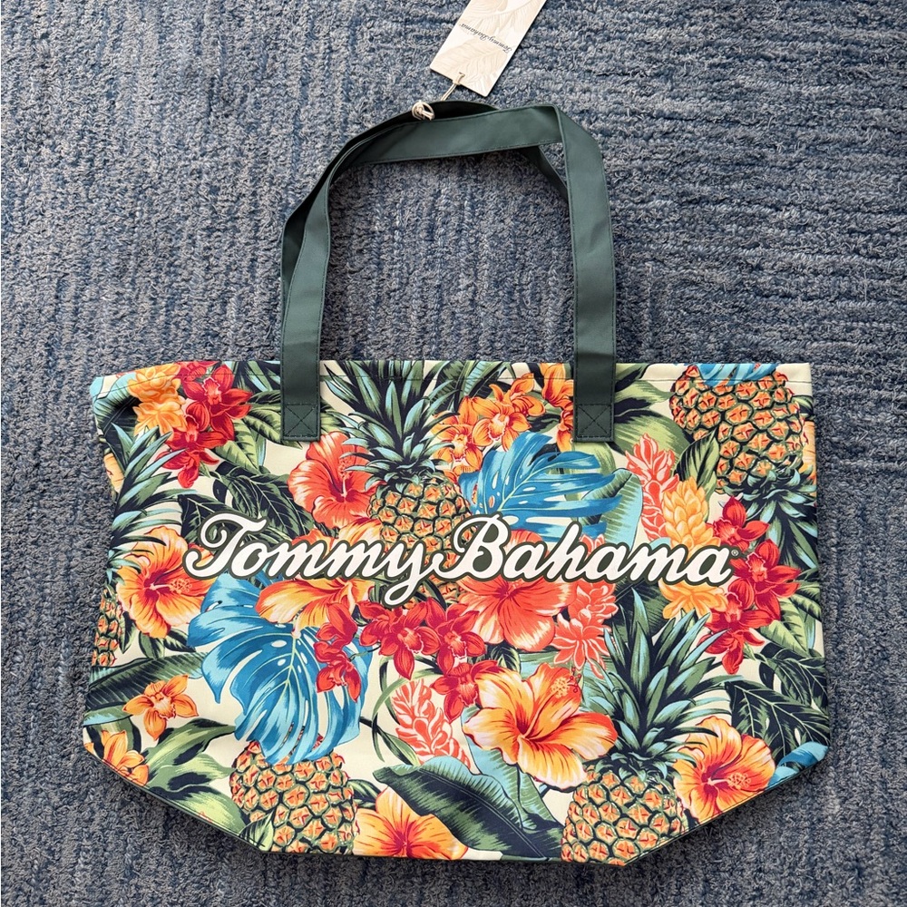 Tommy Bahama Pineapple Blooms Tote NWT